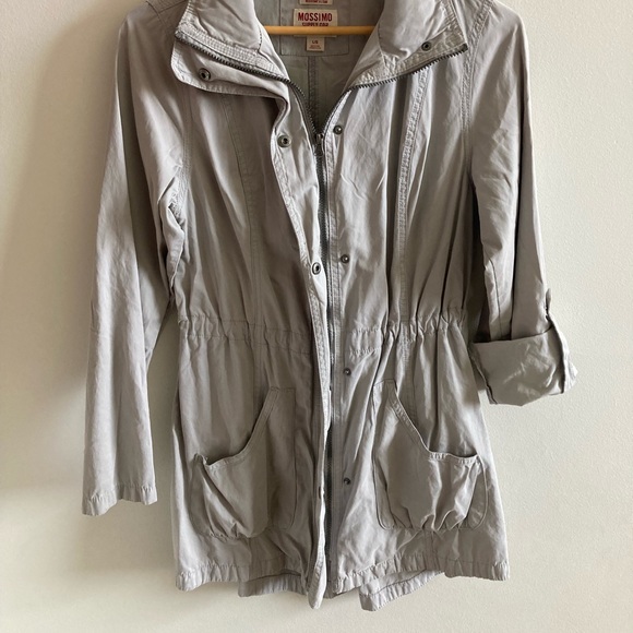 Light Gray Rain-resistant lightweight military style jacket - Picture 5 of 7